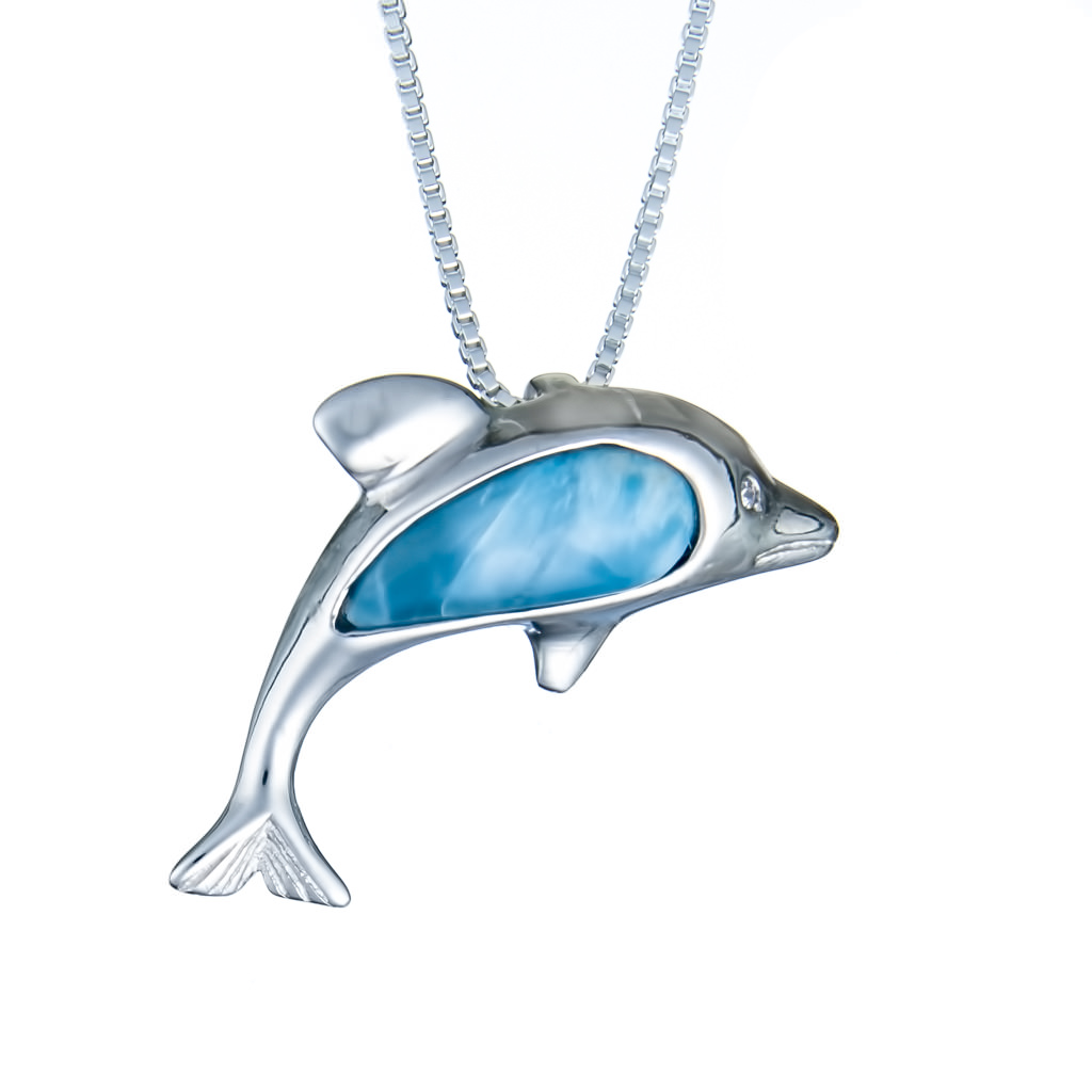Larimar Dolphin Necklace Landing Company