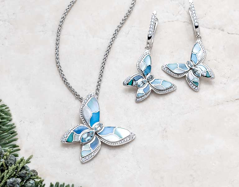 New Capri Butterfly Necklace & Earrings