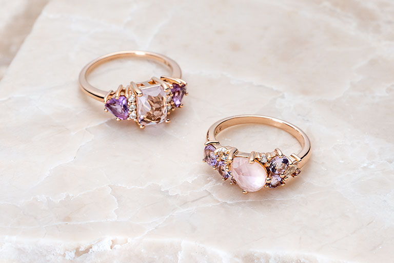 Pink Orchid Rings