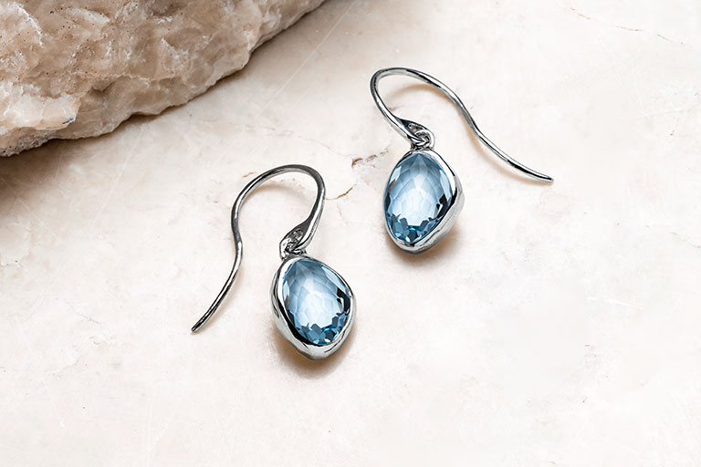 Sky Blue Topaz Earrings