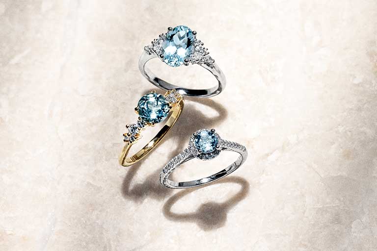 Aquamarine Engagement Rings