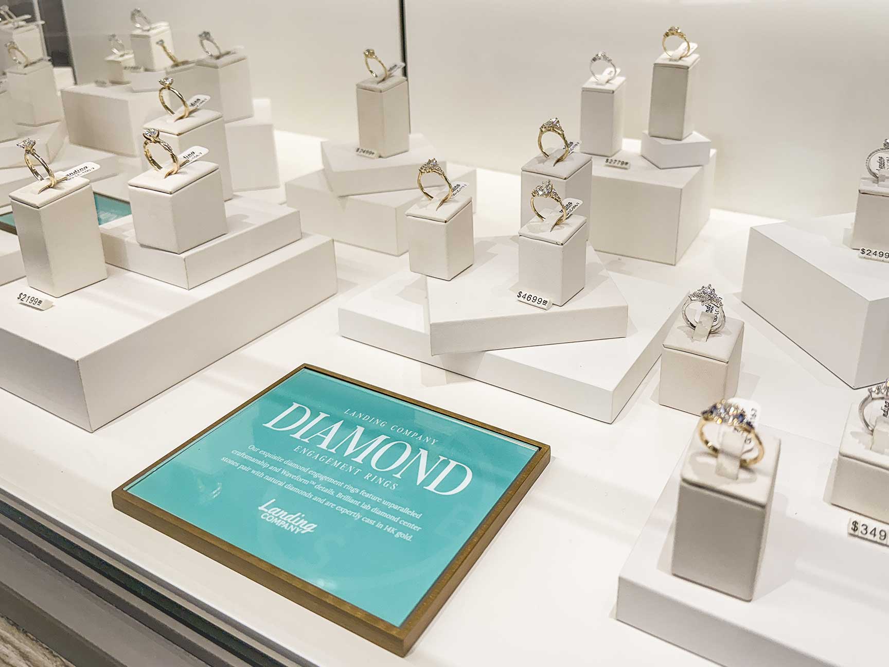 See diamonds in real light at a Landing Company gallery