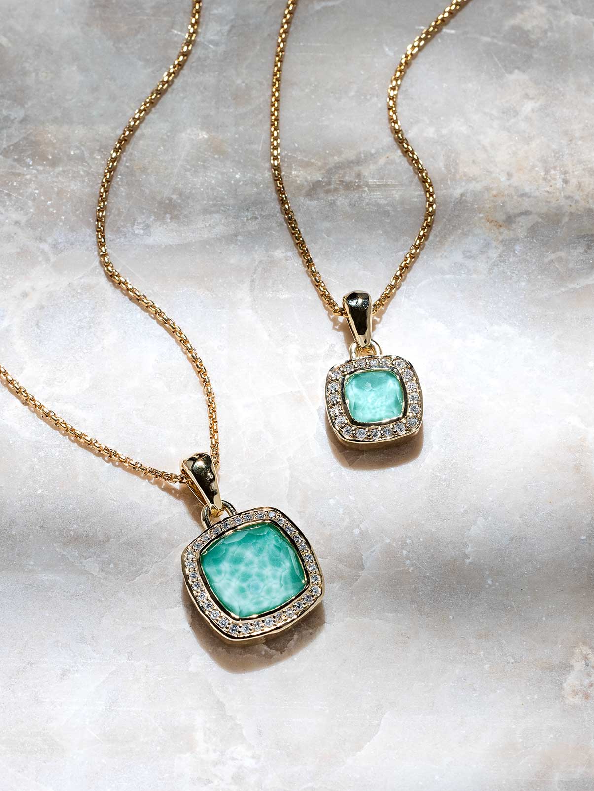 Laguna Key 14k gold designs catching afternoon light