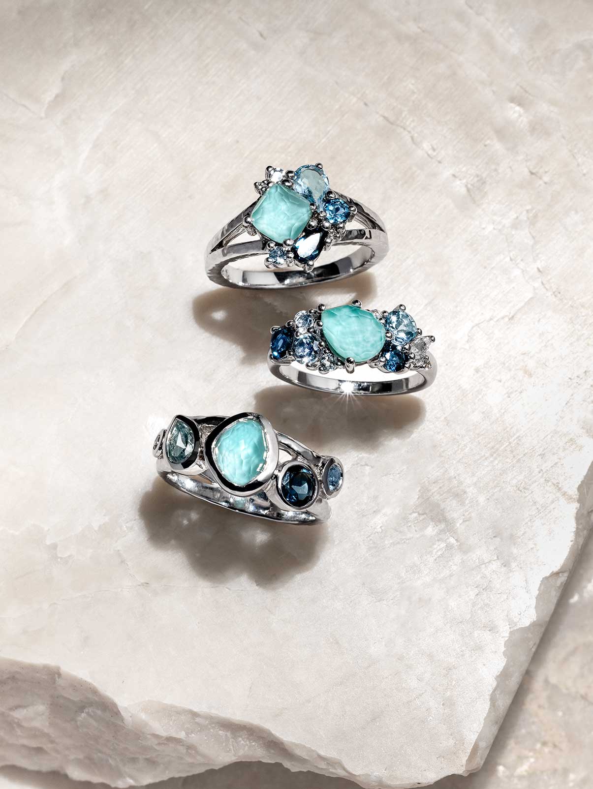 Laguna Key sterling silver designs with faceted stones