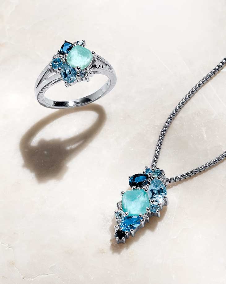 Lumeria — luminous, layered, designed around faceted depth