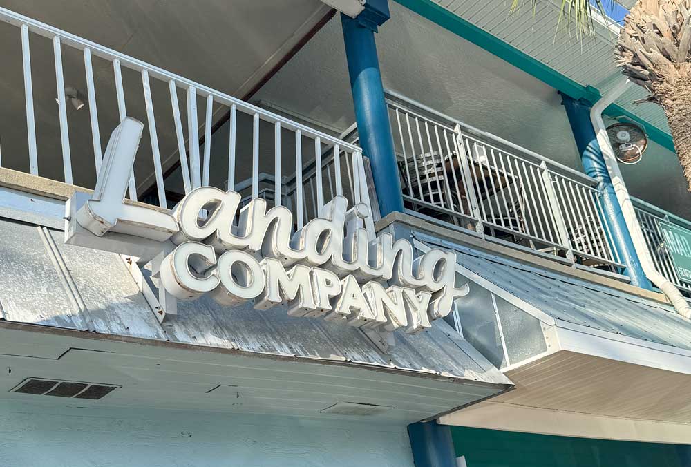 Landing Company in John's Pass Village Front In Store Channel Letter Signage