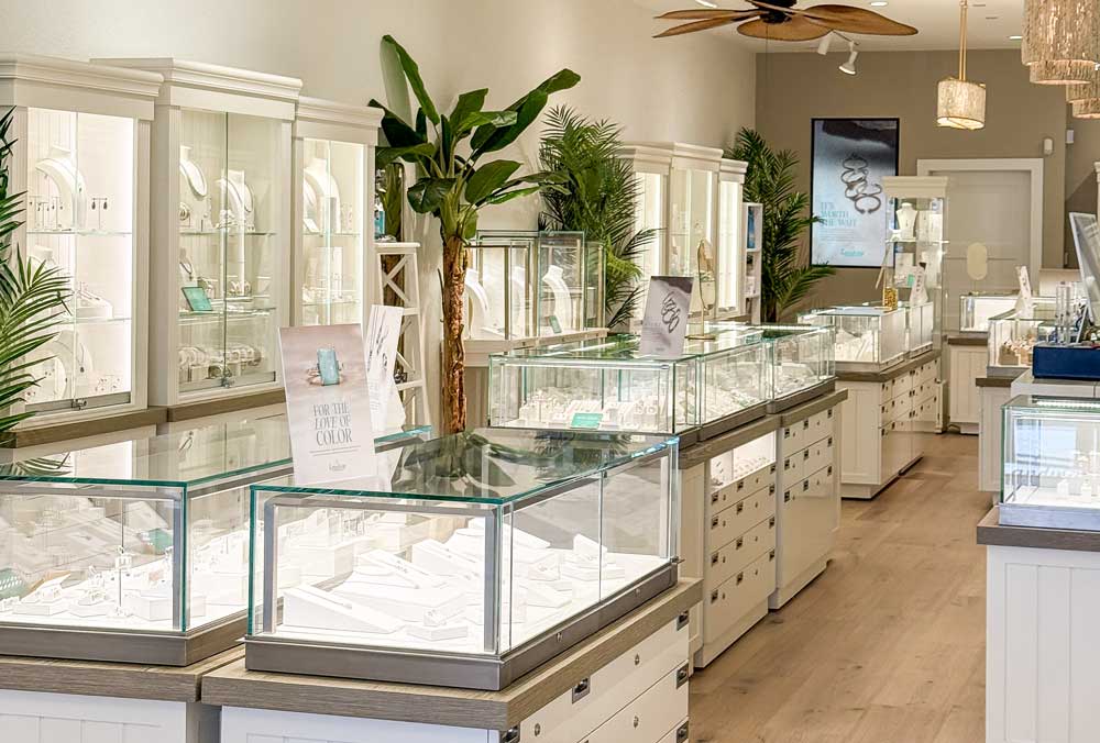 Landing Company John's Pass Fine Jewelry in Glass Showcases