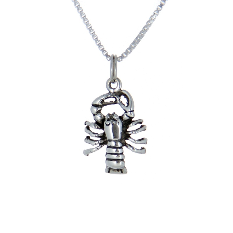 Sterling Silver Lobster Necklace 1 Landing Company