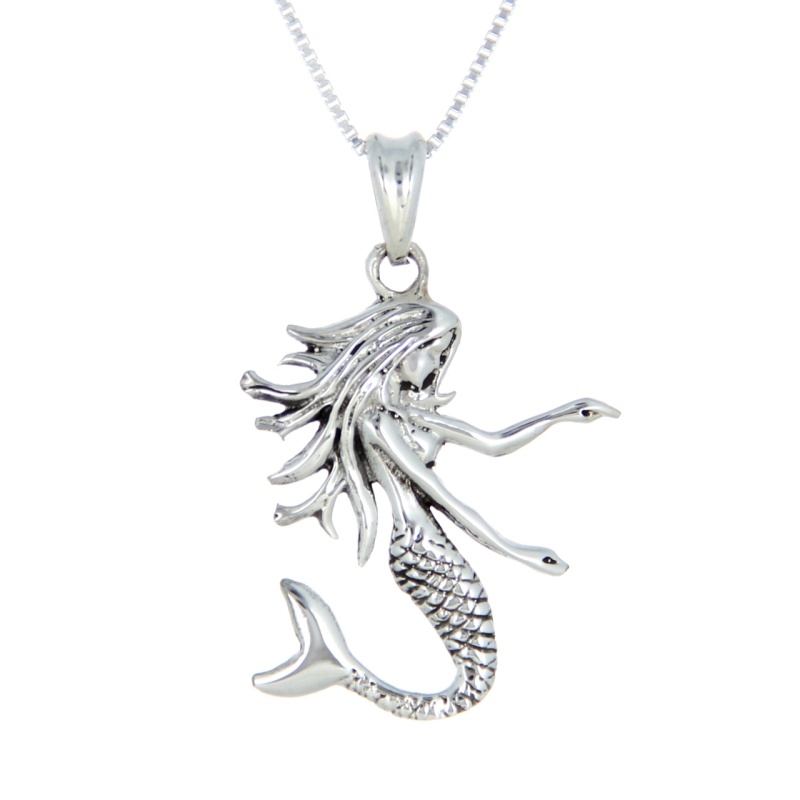 Sterling Silver Mermaid Wild Hair Necklace - Landing Company