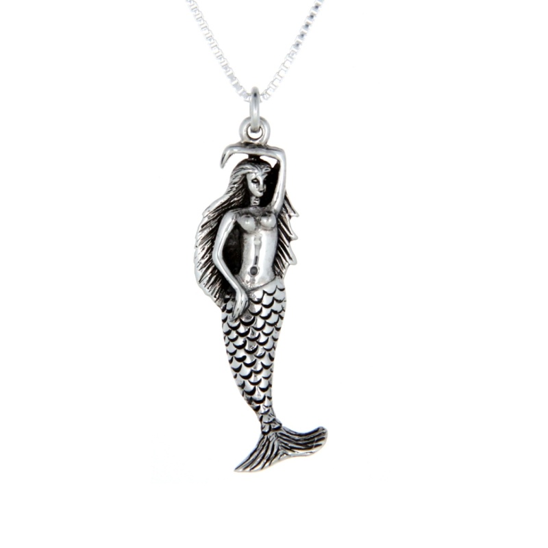 Sterling Silver Mermaid Necklace 1 Landing Company