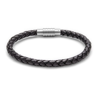 Men's Jewelry Black Leather Bracelet MJ-BR-001