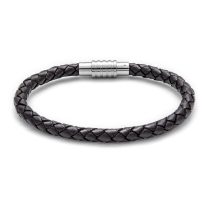 Men's Jewelry Black Leather Bracelet MJ-BR-001