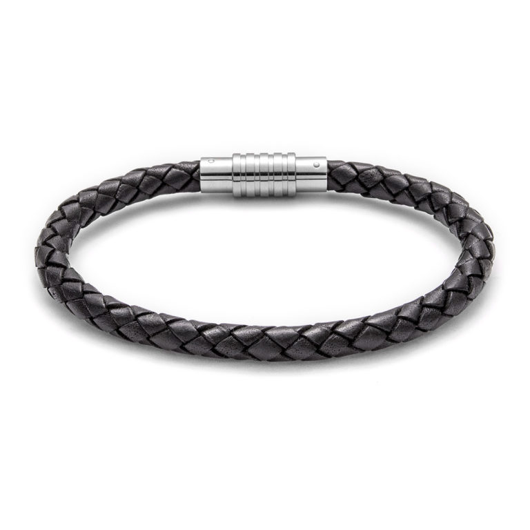 Men's Jewelry Black Leather Bracelet MJ-BR-001