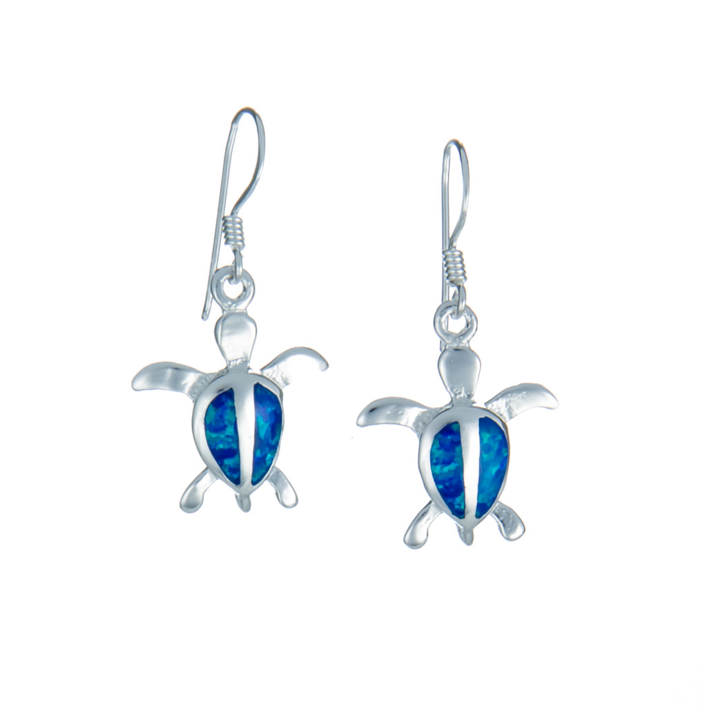 Reef Sea Turtle Blue Opal Earrings - Landing Company