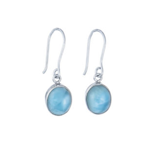 Larimar Oval Earrings Medium