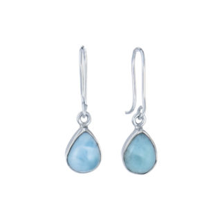 Larimar Teardrop Earrings Small