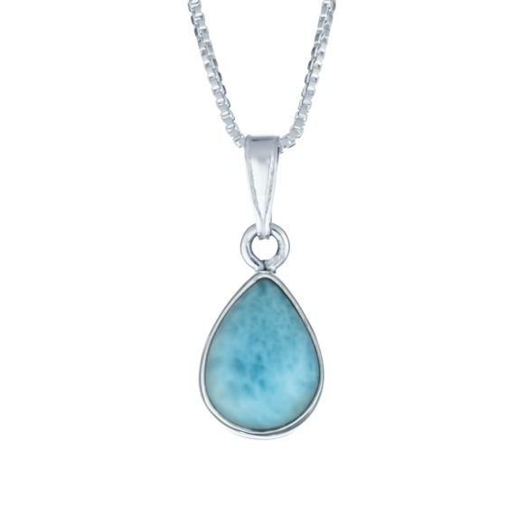 Larimar Teardrop Necklace Medium