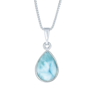 Larimar Teardrop Necklace Large