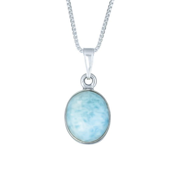 Larimar Oval Necklace Medium