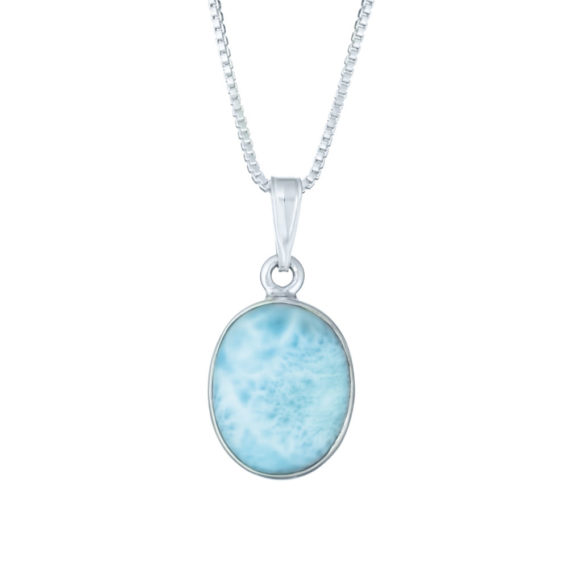 Larimar Oval Necklace Large