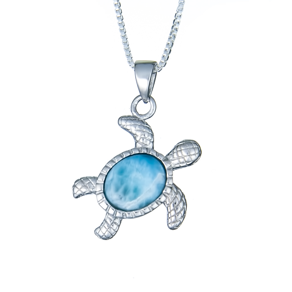 Larimar Turtle Necklace | Landing Company