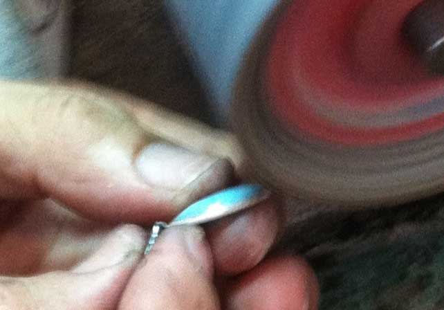Polishing Larimar Polishing Larimar