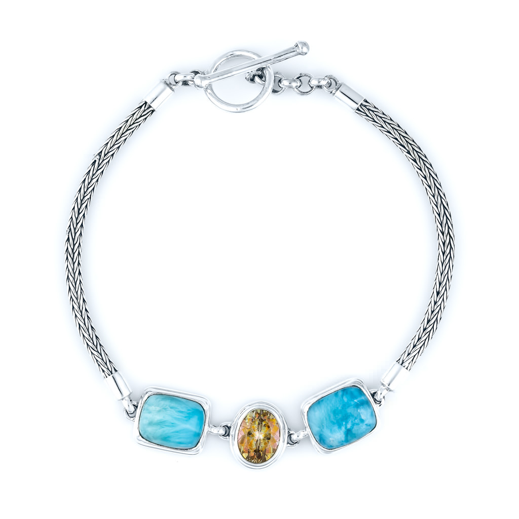 Larimar with Fire Topaz | Landing Company