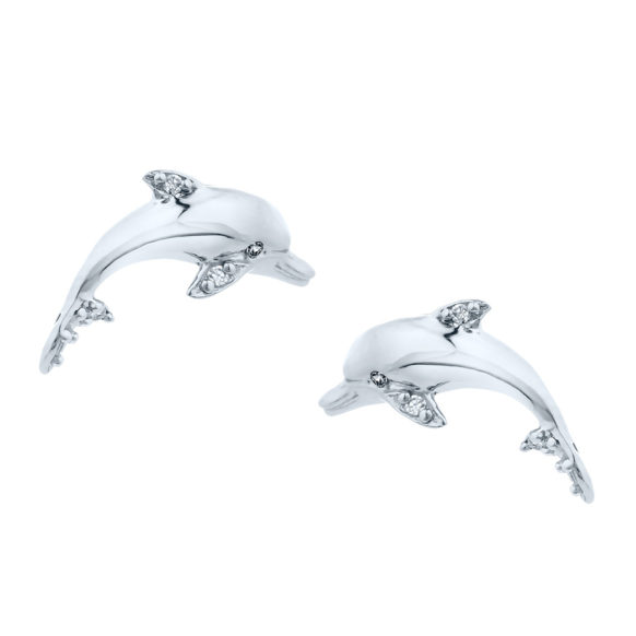 ss-sl-172 dolphin post earrings