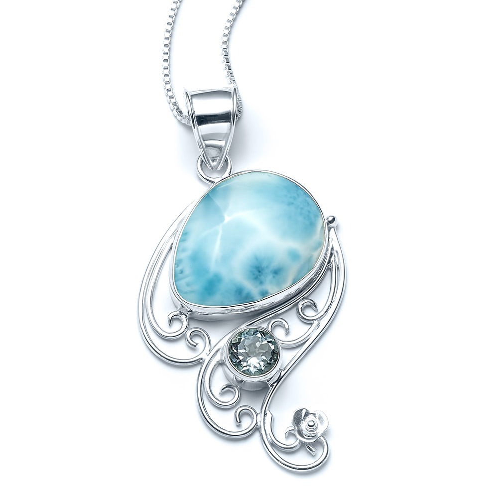 Island Passage Larimar Necklace Landing Company
