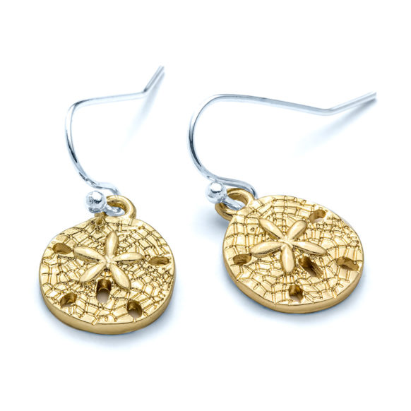 Petite Sand Dollar Earrings Golden EA-14553