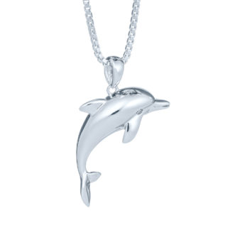 ss-sl-323 medium dolphin necklace