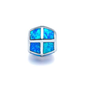 Created Blue Opal Bead