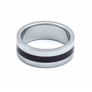 TRE-1003-08 ebony gabon wood ring