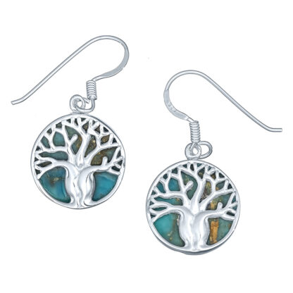Turquoise Tree Of Life Earrings