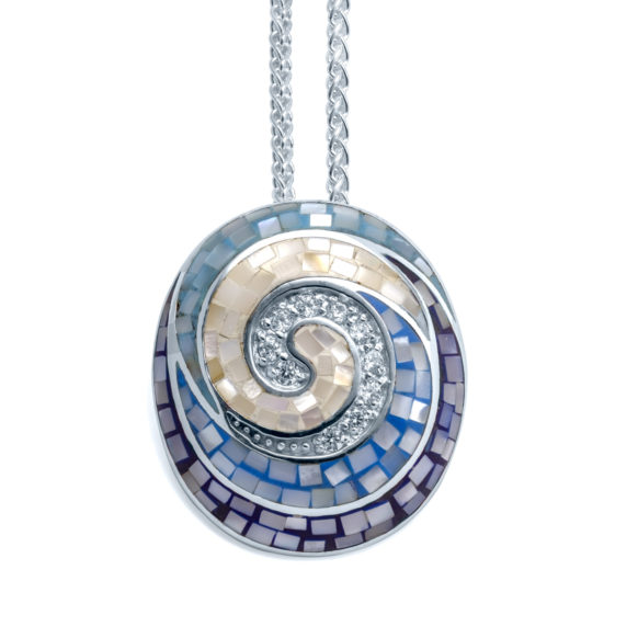 Mosaic Shell Capri Wave Large Necklace SS-DI-113