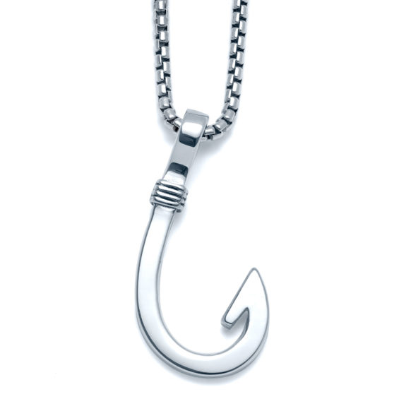 Madeira Fish Hook Necklace in Sterling Silver