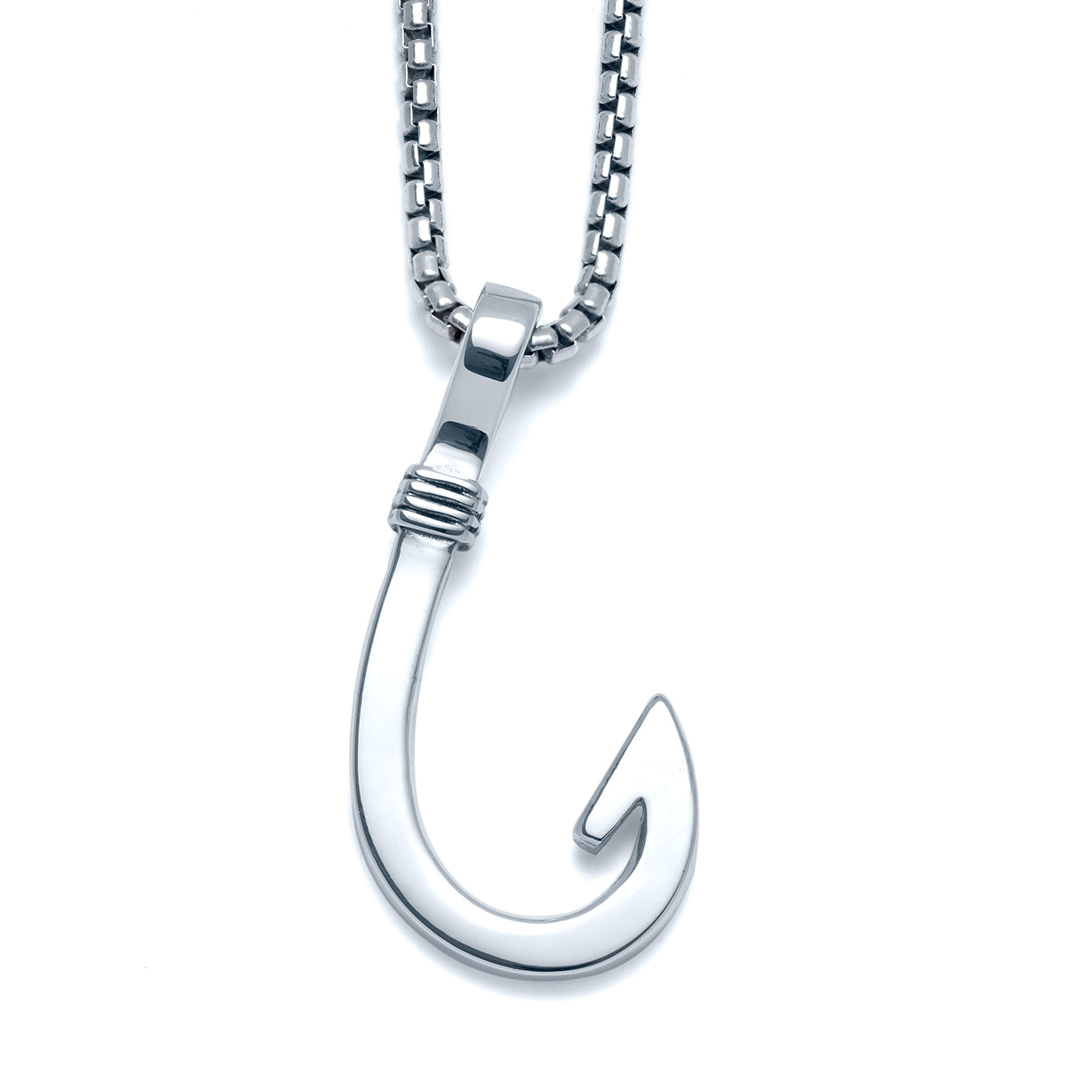 Madeira Fish Hook Necklace in Sterling Silver