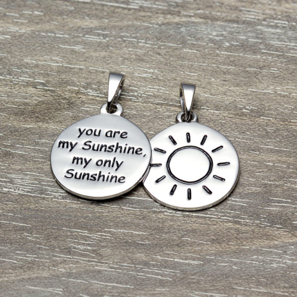 You Are My Sunshine Necklace in Sterling Silver