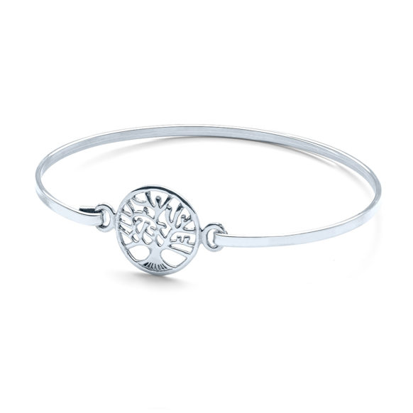 Tree of Life Bangle in Sterling Silver