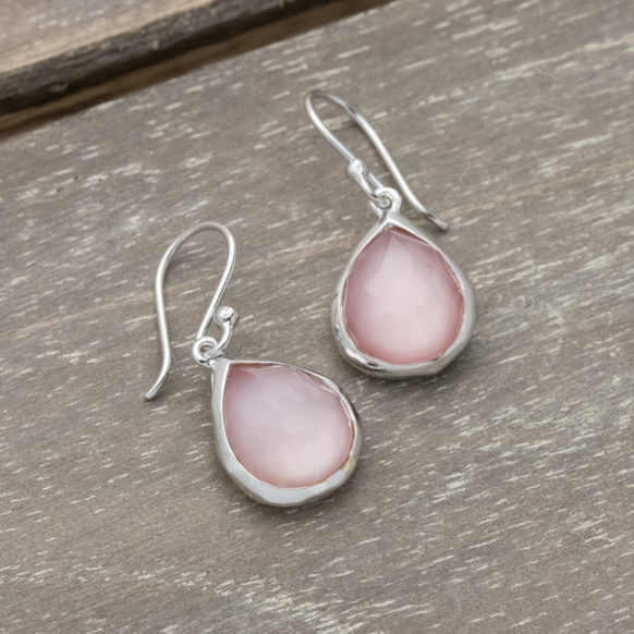 Pink Orchid Mini Teardrop Earrings SS-LK-064