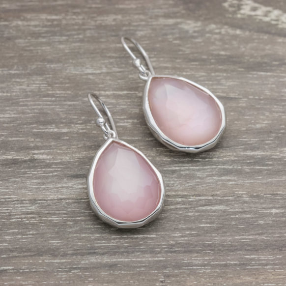 Pink Orchid Teardrop Earrings SS-LK-065