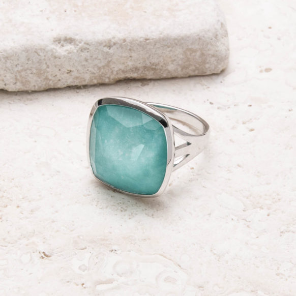 Laguna Blue Square Ring