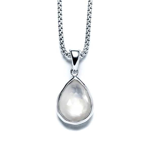 Radiant Pearl Mini Teardrop Necklace