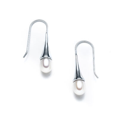 Pearl Modern Drop Earrings