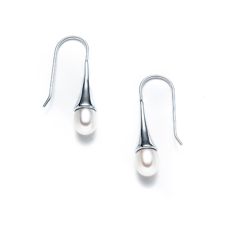 Pearl Modern Drop Earrings