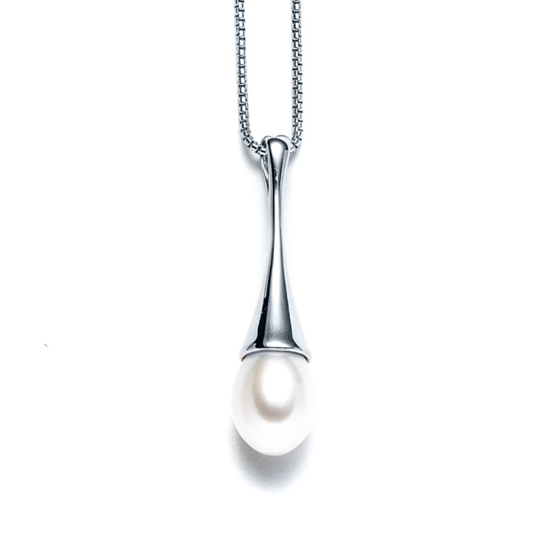 Pearl Modern Drop Necklace