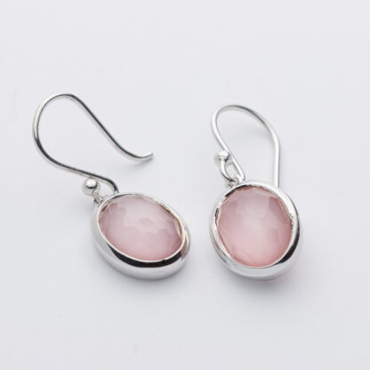 Pink Orchid Mini Oval Earrings - Image 2