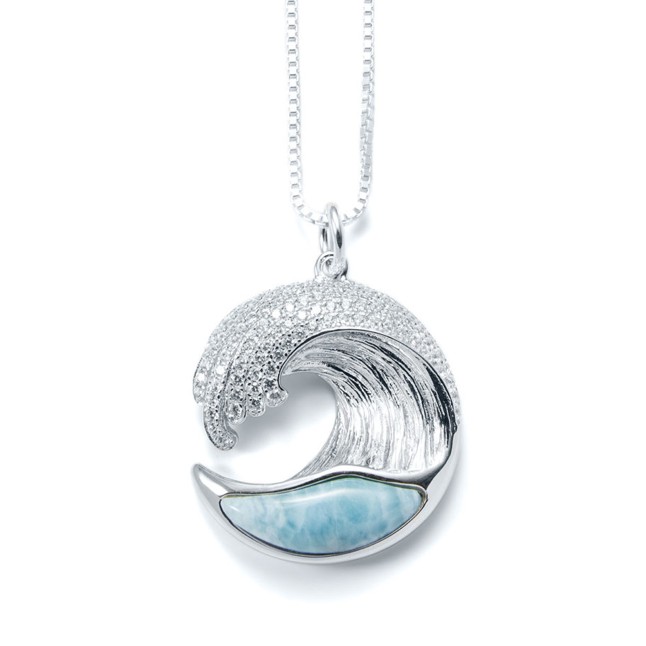 Larimar Small Wave Necklace - Landing Company