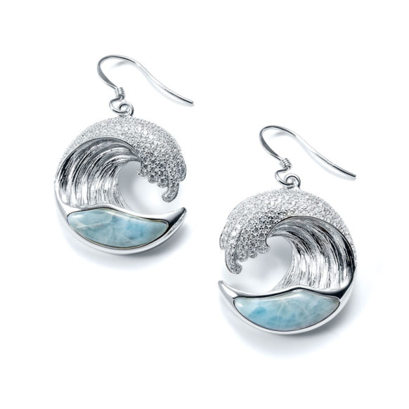 GS-20303 Larimar Wave Earrings