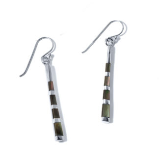 Dark Pearl Color Bar Earrings
